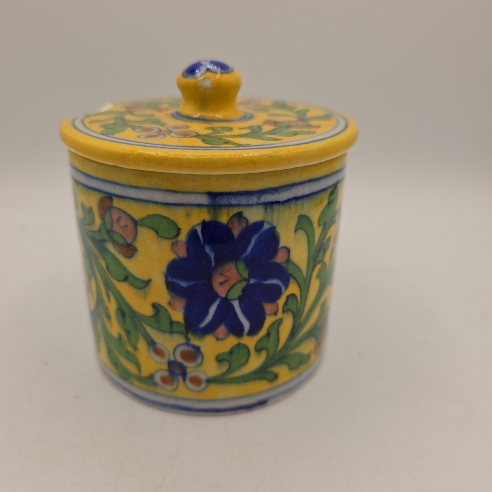 Colorful Floral Ceramic Jar